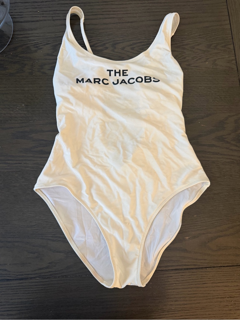 Marc Jacobs White Logo One-Piece Swimsuit